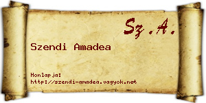 Szendi Amadea névjegykártya