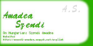amadea szendi business card